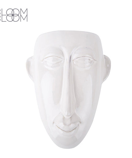 Face vase white - Wall plant - Present Time