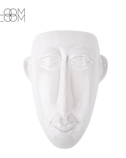 Face vase white - Wall plant - Present Time