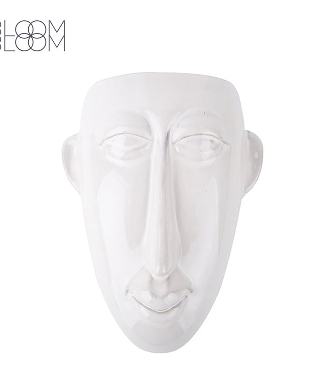 Face vase white - Wall plant - Present Time