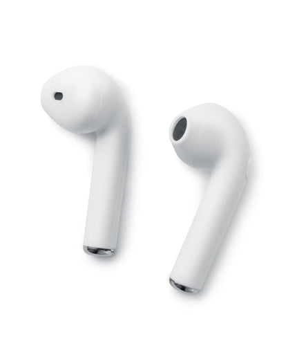 Wireless white earphones