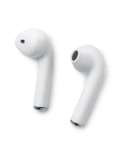 Wireless white earphones