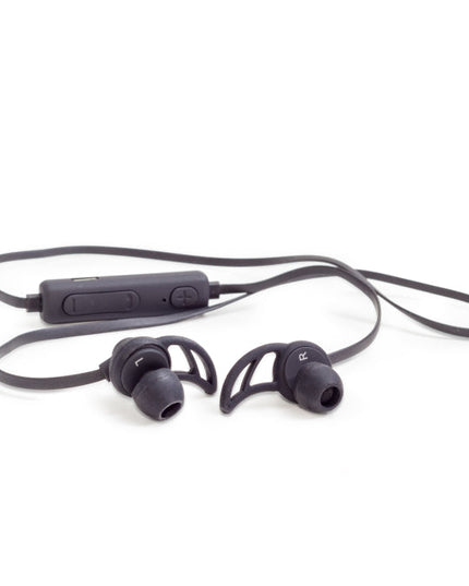 Black earphones with cord