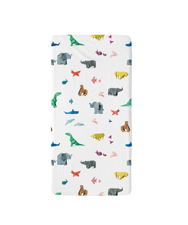 SNURK Baby fitted sheet Paper Zoo