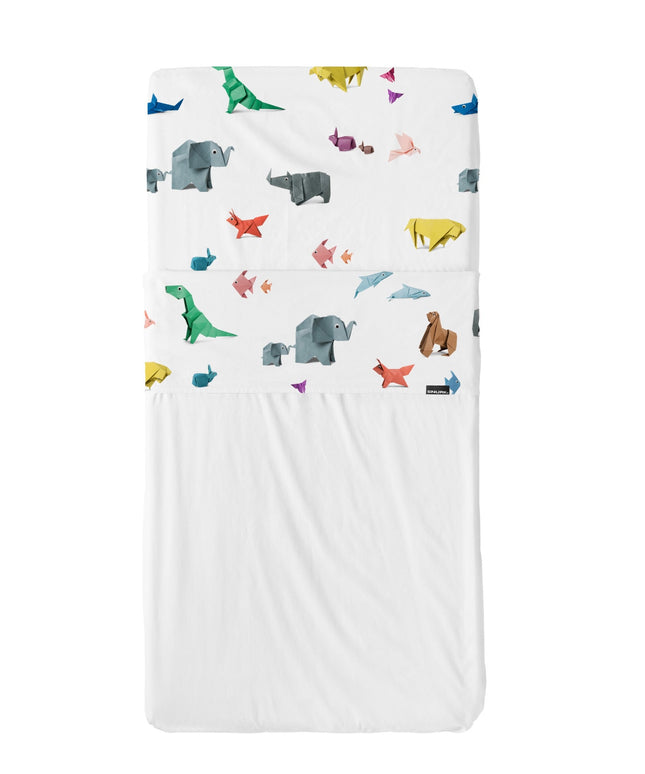 SNURK Baby fitted sheet Paper Zoo
