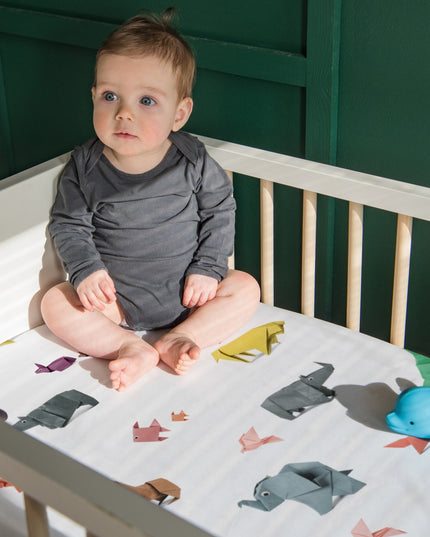 SNURK Baby fitted sheet Paper Zoo