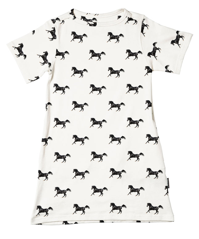 SNURK Black White T-shirt Dress Kids