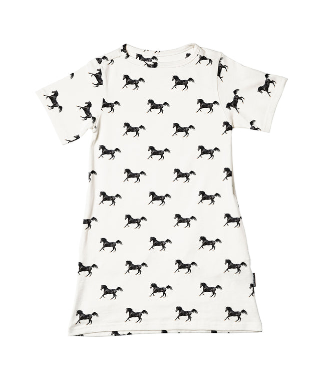 SNURK Black White T-shirt Dress Kids