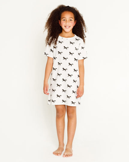 SNURK Black White T-shirt Dress Kids