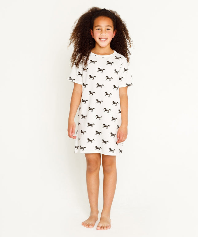 SNURK Black White T-shirt Dress Kids