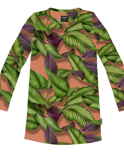 SNURK Fresh Leaves Long Sleeve Dress Women