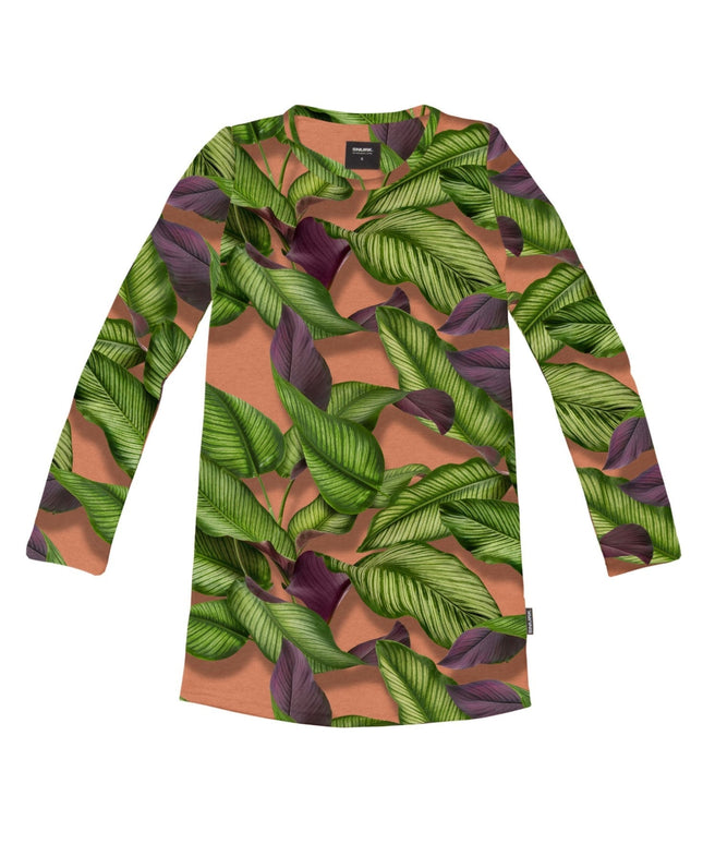SNURK Fresh Leaves Long Sleeve Dress Women