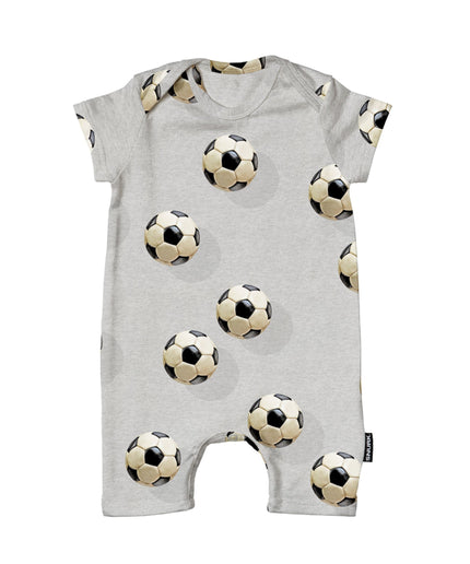 SNURK Fussball Grey Playsuit Babies
