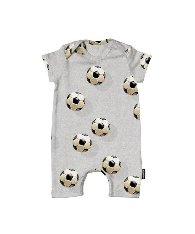 SNURK Fussball Grey Playsuit Babies