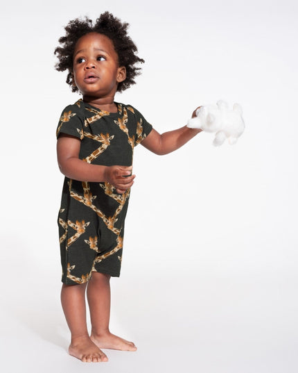 SNURK Giraffe Black Playsuit Babies