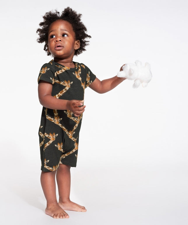 SNURK Giraffe Black Playsuit Babies