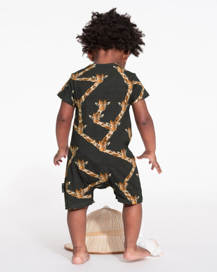 SNURK Giraffe Black Playsuit Babies