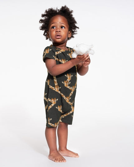SNURK Giraffe Black Playsuit Babies