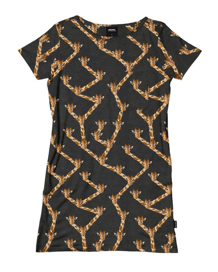 SNURK Giraffe Black T-shirt Dress women