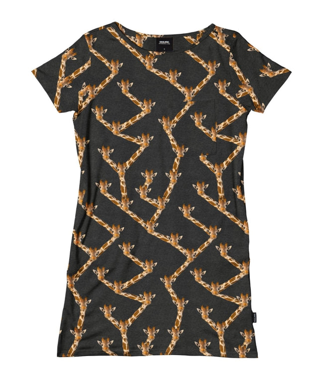 SNURK Giraffe Black T-shirt Dress women
