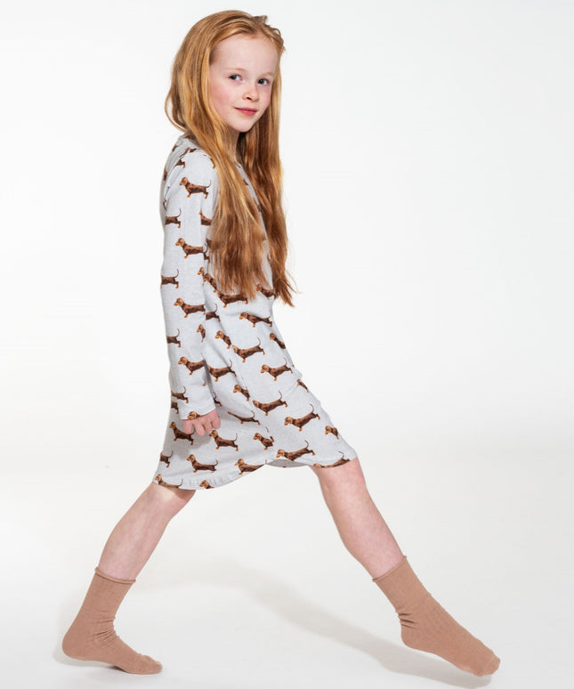 SNURK James Grey Long Sleeve Dress Kids