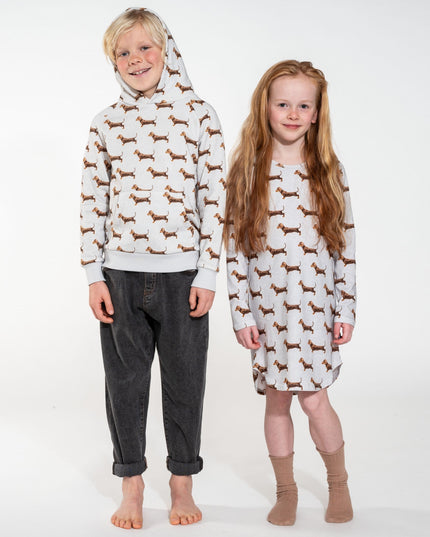SNURK James Grey Long Sleeve Dress Kids