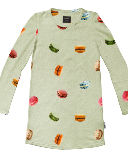 SNURK Macarons Green Long Sleeve Dress Kids