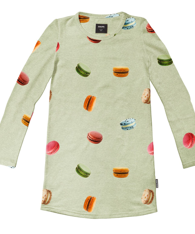 SNURK Macarons Green Long Sleeve Dress Kids
