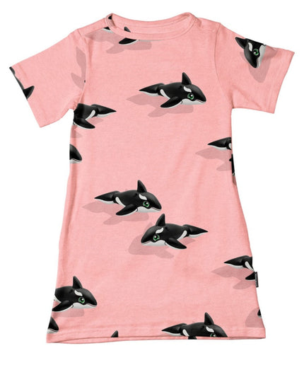 SNURK Orca Pink T-shirt Dress Kids