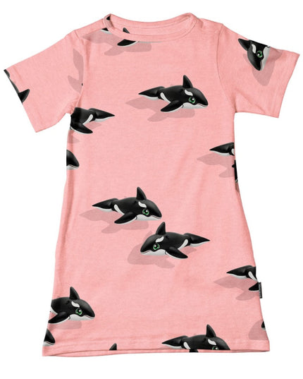 SNURK Orca Pink T-shirt Dress Kids