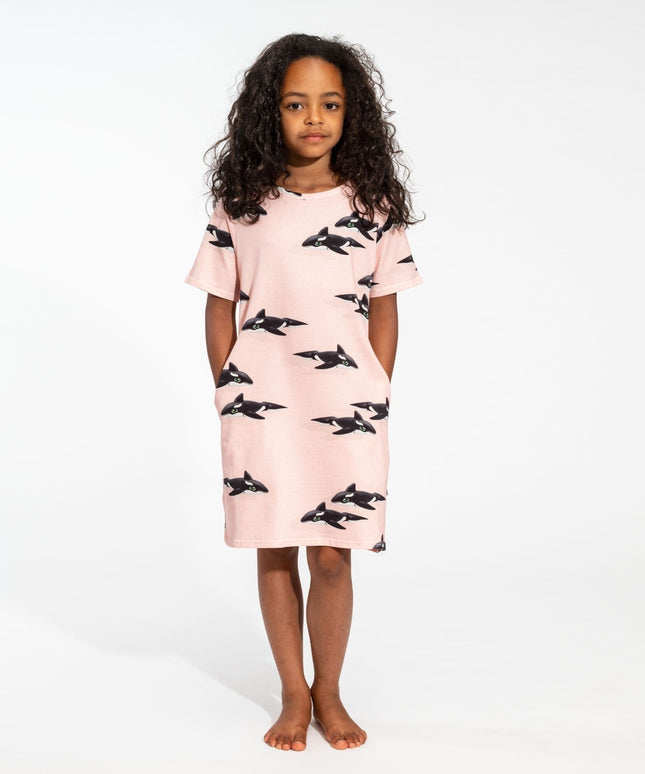 SNURK Orca Pink T-shirt Dress Kids