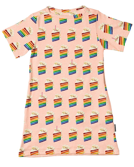 SNURK Rainbow Cake T-shirt Dress Kids