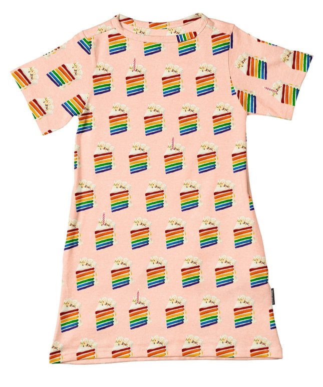 SNURK Rainbow Cake T-shirt Dress Kids