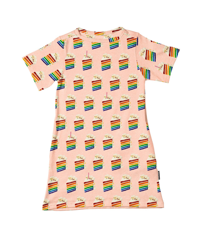 SNURK Rainbow Cake T-shirt Dress Kids