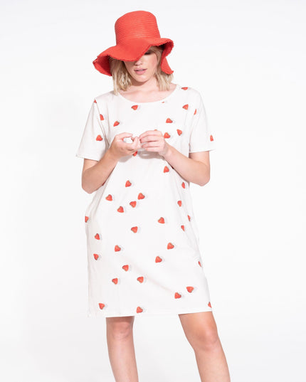 SNURK Strawberries T-shirt Dress Women