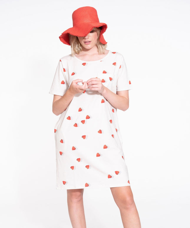 SNURK Strawberries T-shirt Dress Women