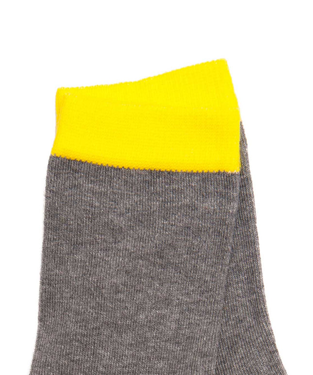 Yellow/grey unisex socks