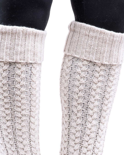 Warm knee socks white