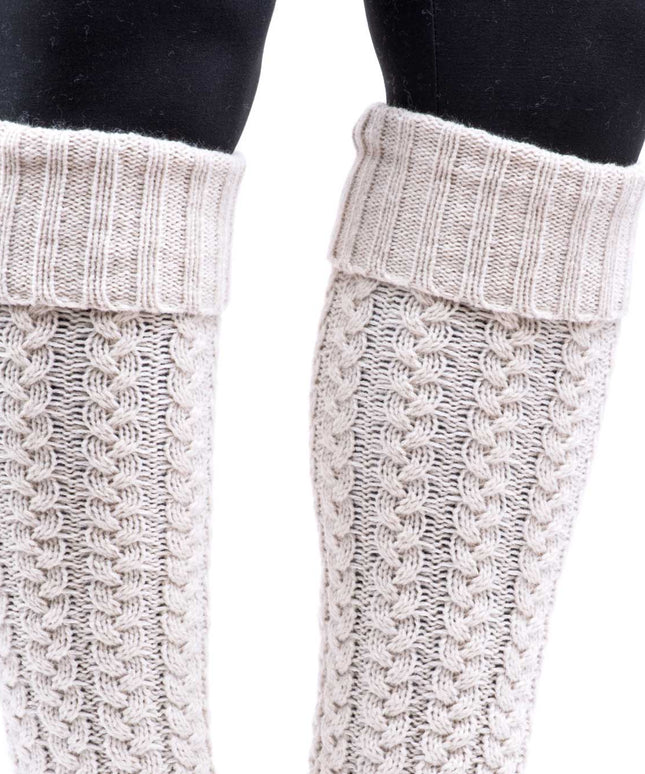 Warm knee socks white