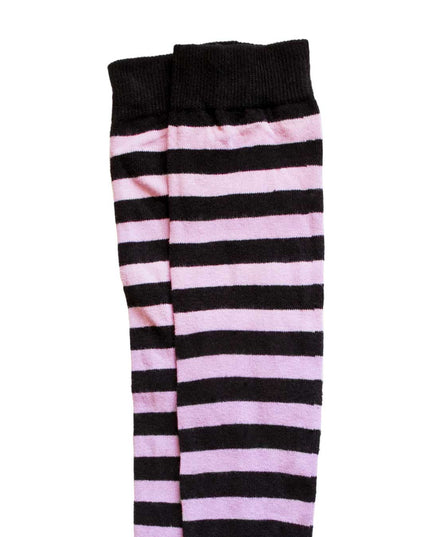 Pink striped socking
