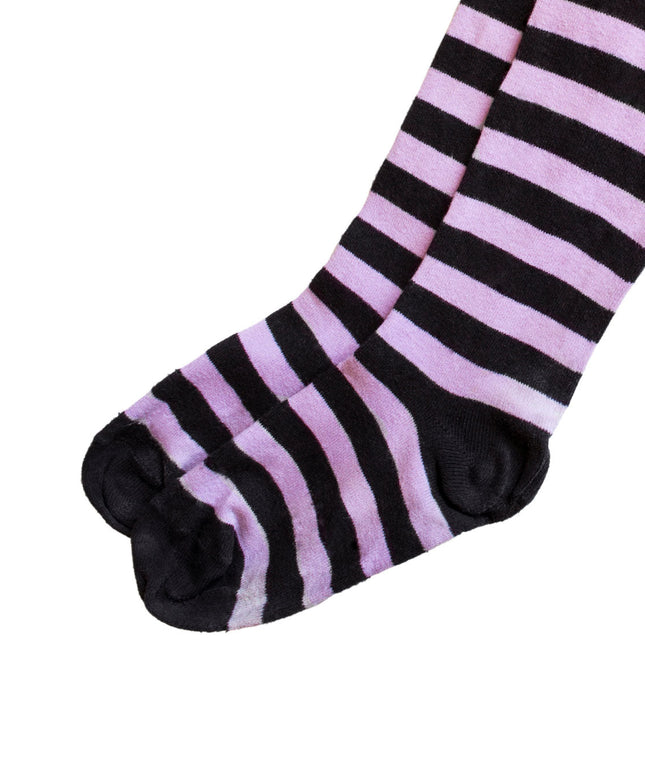 Pink striped socking