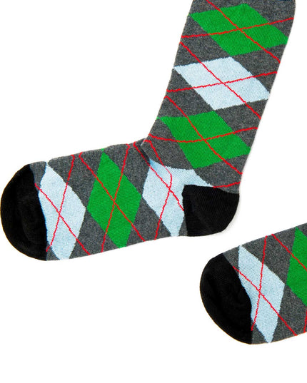 Green checkered socks
