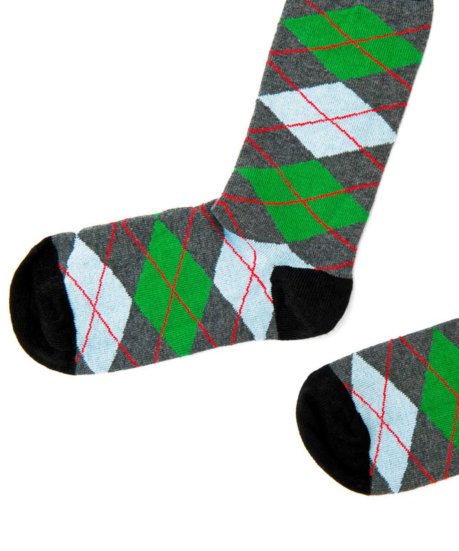 Green checkered socks