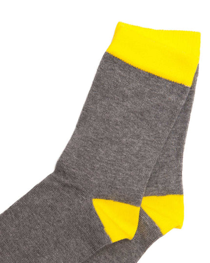 Yellow/grey unisex socks