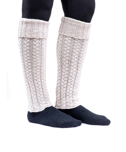 Warm knee socks white