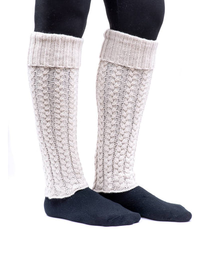 Warm knee socks white