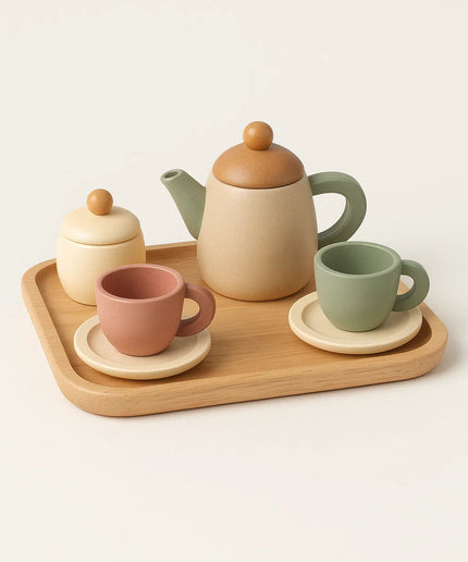 Mini Wooden Tea Set