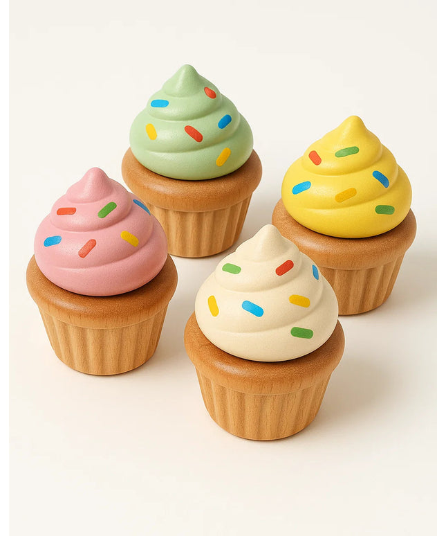 Wooden Cupcake Set