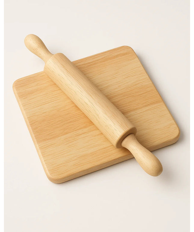 Wooden Rolling Pin & Board