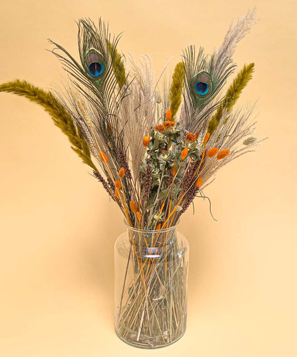 Dried Flowers Bouquet - Orange field