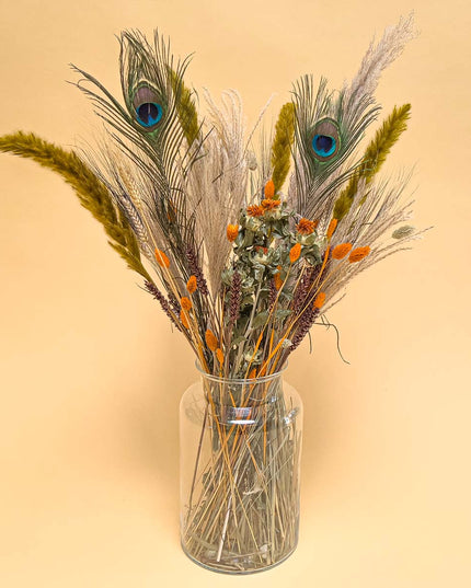 Dried Flowers Bouquet - Orange field